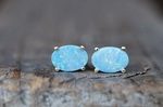 Ohrschmuck Gelbgold 585/-, Boulder-Opal 7x5mm _ 595,-€