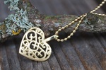 Anhänger °Herz° Gelbgold 750/- 175€ an Kügelchenkette Silber vergoldet 26€