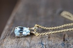 Anhänger °Solitär° Gelbgold 585/- Aquamarin-Tropfen 295,-€ an Ankerkette 255,-€ 