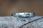 Ring gehämmert Mond und Sterne, Platin 600/-    875,-€