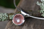 Anhänger Silber Himbeerquarz 255,-€ an Omegacollier 1,4mm 45cm 49,-€ 