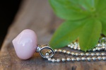 Anhänger°Onion° Silber Pinkopal  89,-€ an Kügelchenkette Silber 26,-€