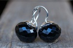 Ohrhänger °Onions° Silber Onyx facettiert 12mm 135,-€
