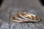 Ringe Stapelringe Beisteckringe Sammelringe von oben nach unten  Gelbgold, Rotgold,  Roségold 585/- je 325,-€