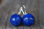 Ohrhänger Silber Lapislazuli Kugeln facettiert 10mm 89,-€