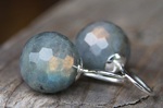 Ohrringe Silber Labradorit Kugeln facettiert 12mm 110,-€