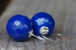 Ohrringe Silber Lapislazuli Kugeln facettiert 14mm 135,-€
