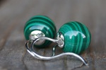 Ohrhänger Silber Malachit-Kugeln 10mm 89,-€