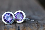 Ohrschmuck Ohrhänger Silber Amethyste 8mm 275,-€