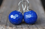 Ohrhänger Silber Lapislazuli Kugeln 14mm facettiert 115,-€
