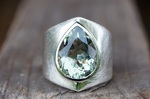 Ring Silber Prasiolith-Tropfen 16x12mm 595,-€