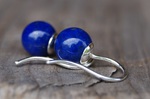 Ohrringe Silber, Lapislazuli 8mm 69,-€