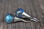 Ohrhänger Silber Labradorit-Tropfen 9x8mm 110,-€