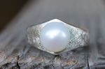 Ring Silber weiße Perle 255,-€