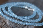 Aquamarinkette facettierte Kugeln 3mm 135,-€  Halsschmuck