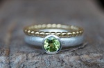Ringset Silber Peridot 245,-€ Kügelchenring 585/- Gelbgold 155,-€