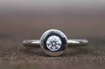Solitärring Antragsring  Beisteckring Silber Brillant 0,4ct F/Vsi 1895,-€