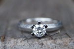Kundenanfertigung  Solitärring Palladium 950/- Brillant 0,70ct 