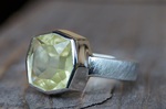 Ring Silber Lemoncitrin oktagonal 365,-€
