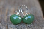 Ohrhänger °Onions° Silber Jade facettiert  13x11mm 225,-€