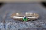 Ring Beisteckring Roségold 750/- Tsavorith 3mm (grüner Granat) 625,- € 