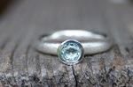 Ring Beisteckring Stapelring Silber Aquamarin 5mm 245,-€-