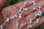Kette Bergkristall, Süßwasserperlen 145,-€