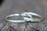 Partnerringe Trauringe gehämmert Silber  225,-€