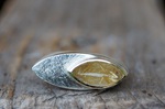 Ring Silber, Gelbgold 750/- Rutilquarz 495,-€