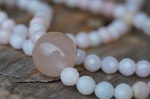 Kette Pinkopal Kugeln facettiert 4mm Rosenquarzkugel 89,-€