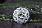 Anhänger Mandala Herz Silber , Peridot 255,-€ an Peridotkette 79,-€