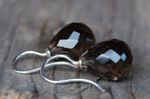 Ohrhänger Silber Rauchquarz Tropfen facettiert 13x11mm 115,-€