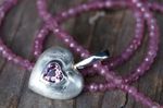 Anhänger Vario-Clip Herz Silber rosa Turmalin 395,-€ an Turmalinkette 2,5mm facettiert 110,-€