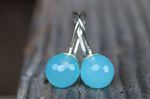 Ohrhänger Silber Chalcedon sea-blue 8mm fac. 79,-€ 