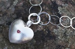Anhänger Herz Silber Granat 455,-€ an Modul mit Kette 110,-€